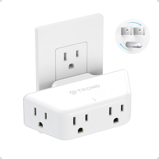 TROND Outlet Extender with 360 Rotating Plug