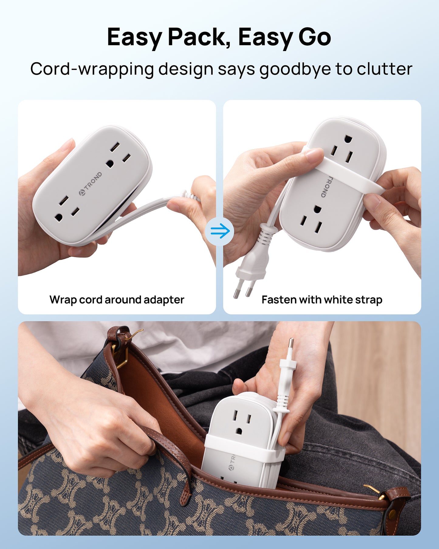 European Travel Plug Adapter with 2 USB C PD20W, European Outlet Adapter