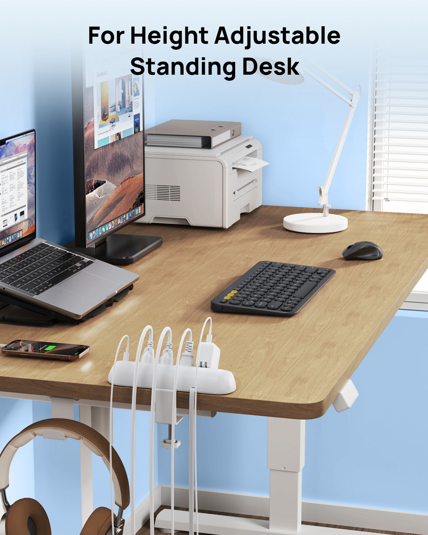 Desk Clamp Power Strip 20W USB C