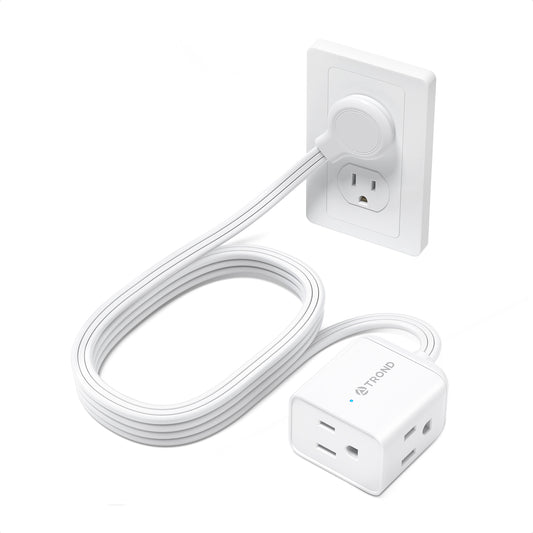 Flat Extension Cord, Left Angled Flat Plug Power Strip