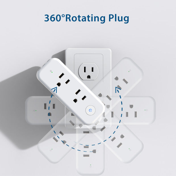 Outlet Extender Surge Protector USB - TROND Multi Plug Outlet Splitter with 360° Rotating Plug