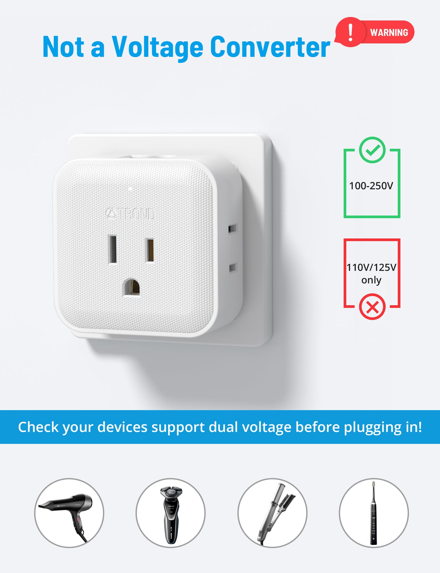 New Zealand Power Adapter 2 Pack - TROND Australia Power Plug Adapter