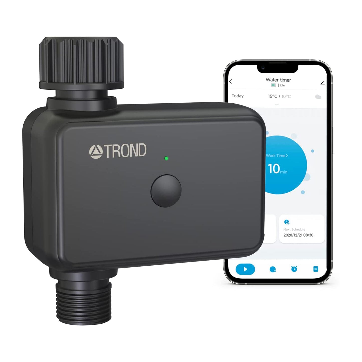 TROND Smart Sprinkler Timer, Bluetooth Water Timer for Garden Hose with Watering Schedules