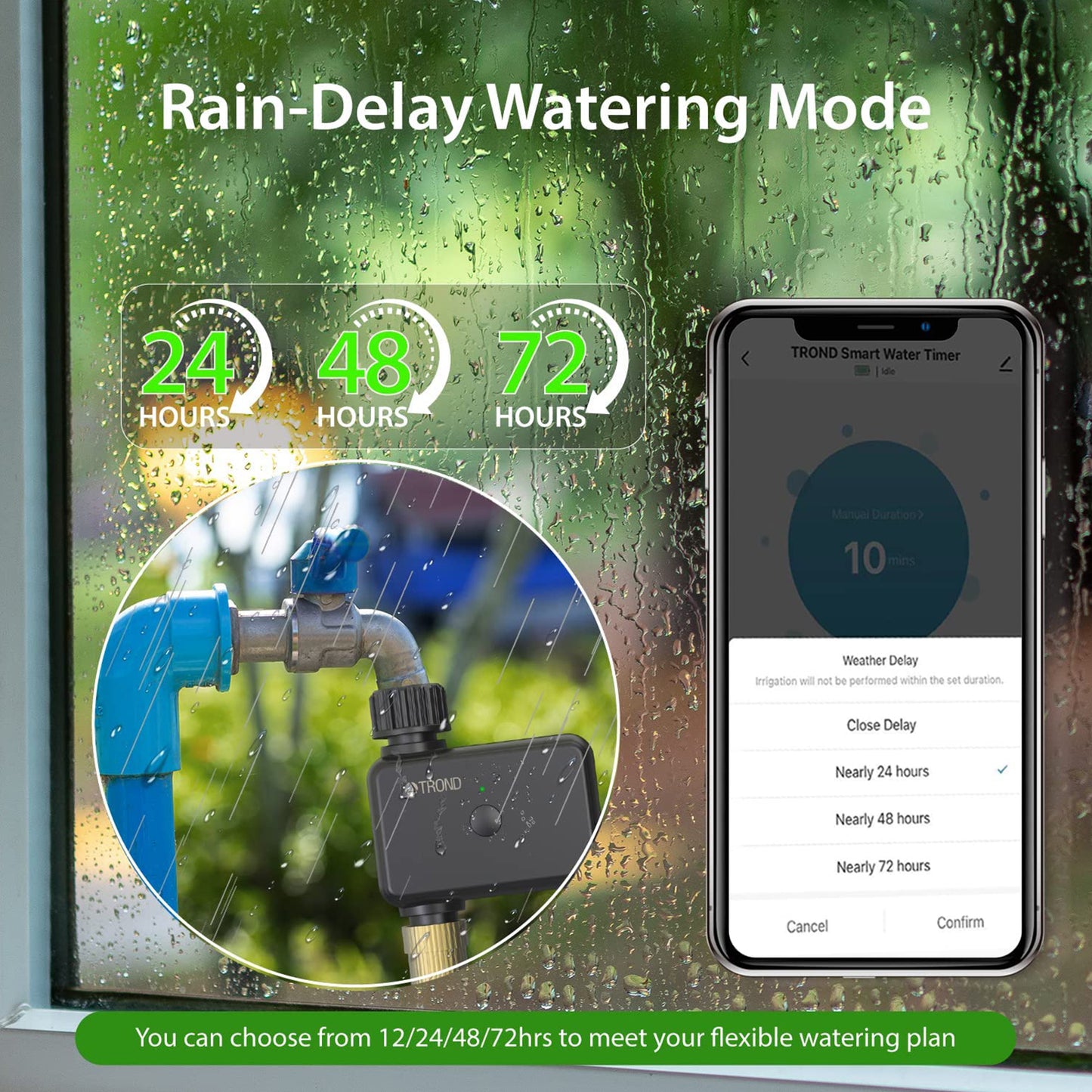 TROND Smart Sprinkler Timer, Bluetooth Water Timer for Garden Hose with Watering Schedules