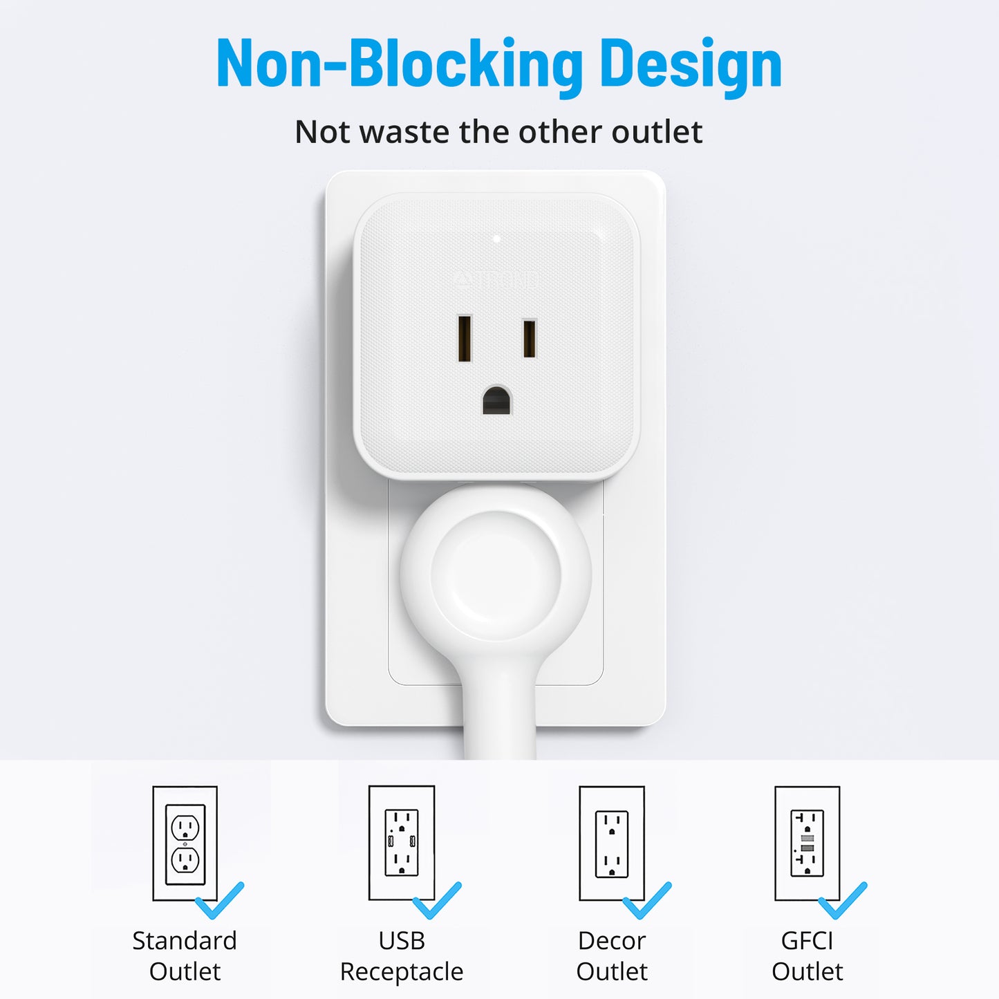 Multi Plug Outlet Extender with USB, TROND Outlet Splitter with 2 USB Wall Charger(1 USB C), 4 Outlet Expander