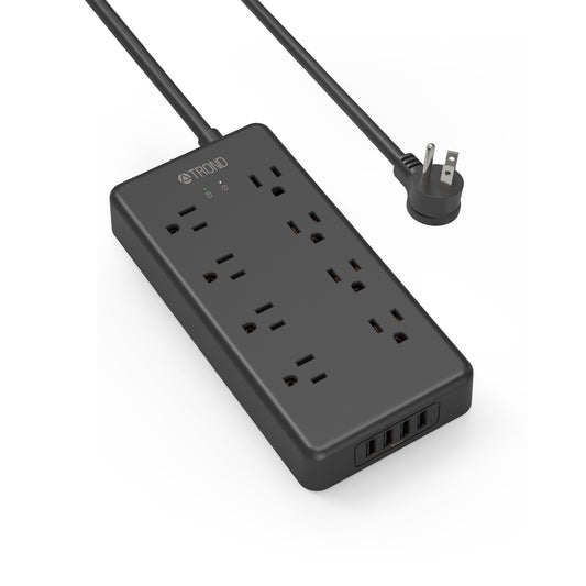 8-Outlet Surge Protector w/ 4 USB Ports, 5ft, 4000J