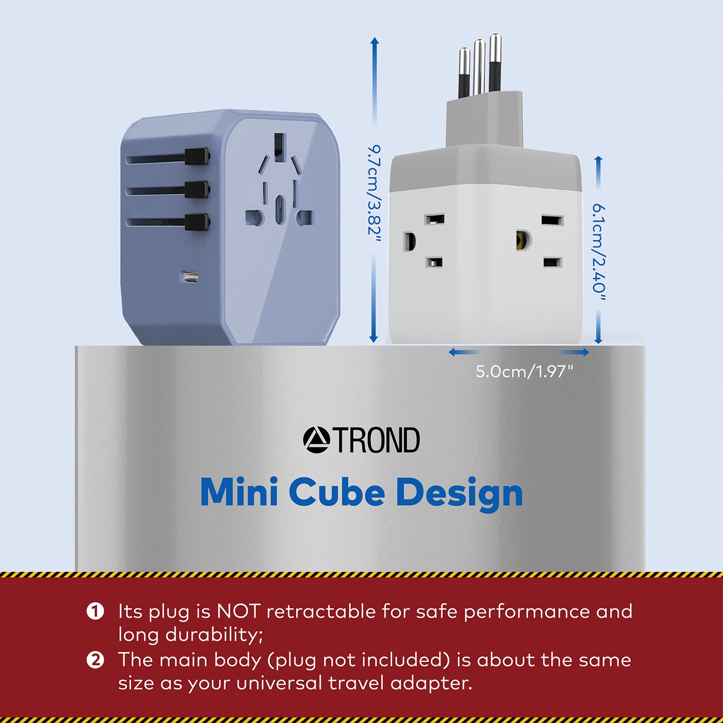 Travel Plug Adapter for US to Italy