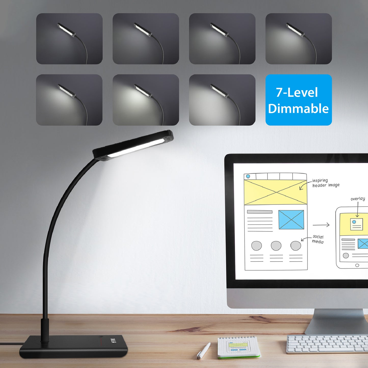 LED Desk Lamp 3 Lighting Modes