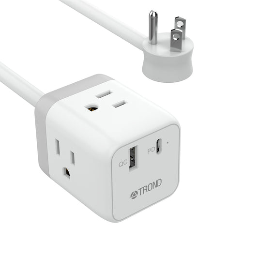 3-Outlet Travel Power Strip w/ USB-A&C Ports, 5ft