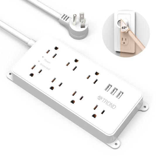 7-Outlet Surge Protector w/ 3 USB Ports, 1700J