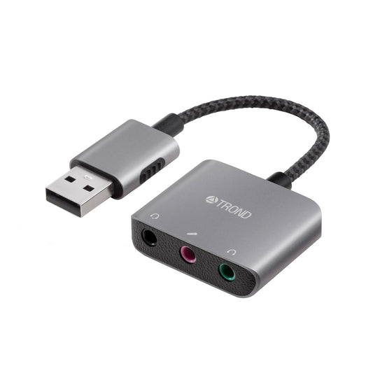 USB Audio Adapter w/ 3.5mm TRS & TRRS Jacks